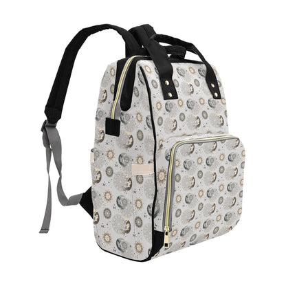 Sun Moon Print Design LKS302 Diaper Bag Backpack