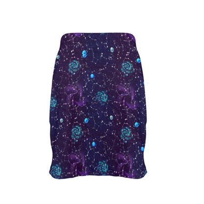 Zodiac Galaxy Design Print 17" Golf & Pickleball Skort with Pockets
