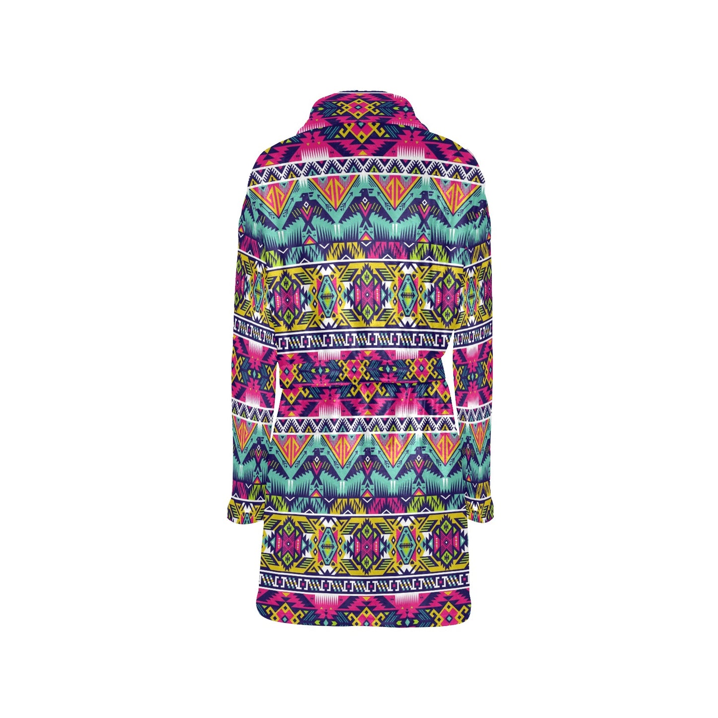 Indian Navajo Color Themed Design Print Women's Fleece Robe