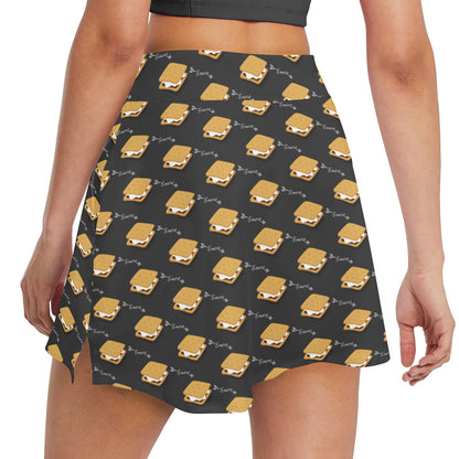 S_Mores Print Design LKS301 17" Golf & Pickleball Skort with Pockets