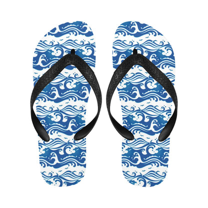Wave Print Design LKS303 Flip Flops