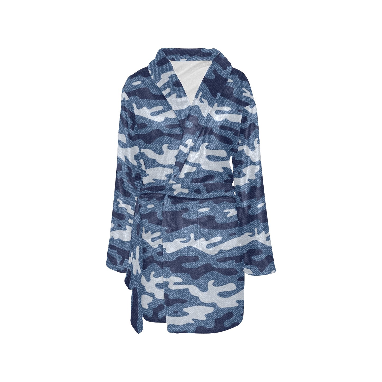 Jean Camouflage Pattern Print Design 05 Women's Fleece Robe