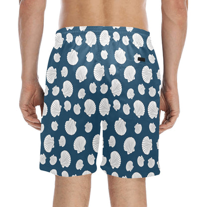 Seashell Print Design LKS3012 Men's Swim Trunks Beach Shorts
