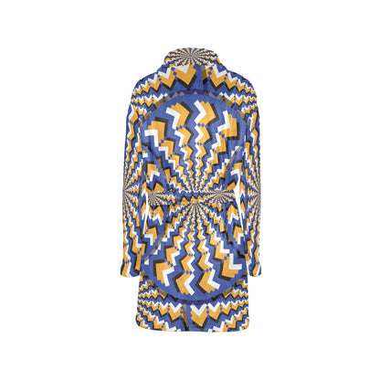 Optical illusion Pattern Print Design A01 Women's Fleece Robe