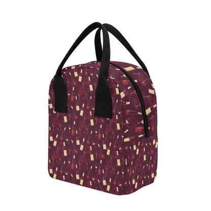 Wine Themed Print Design LKS302 Insulated Lunch Bag