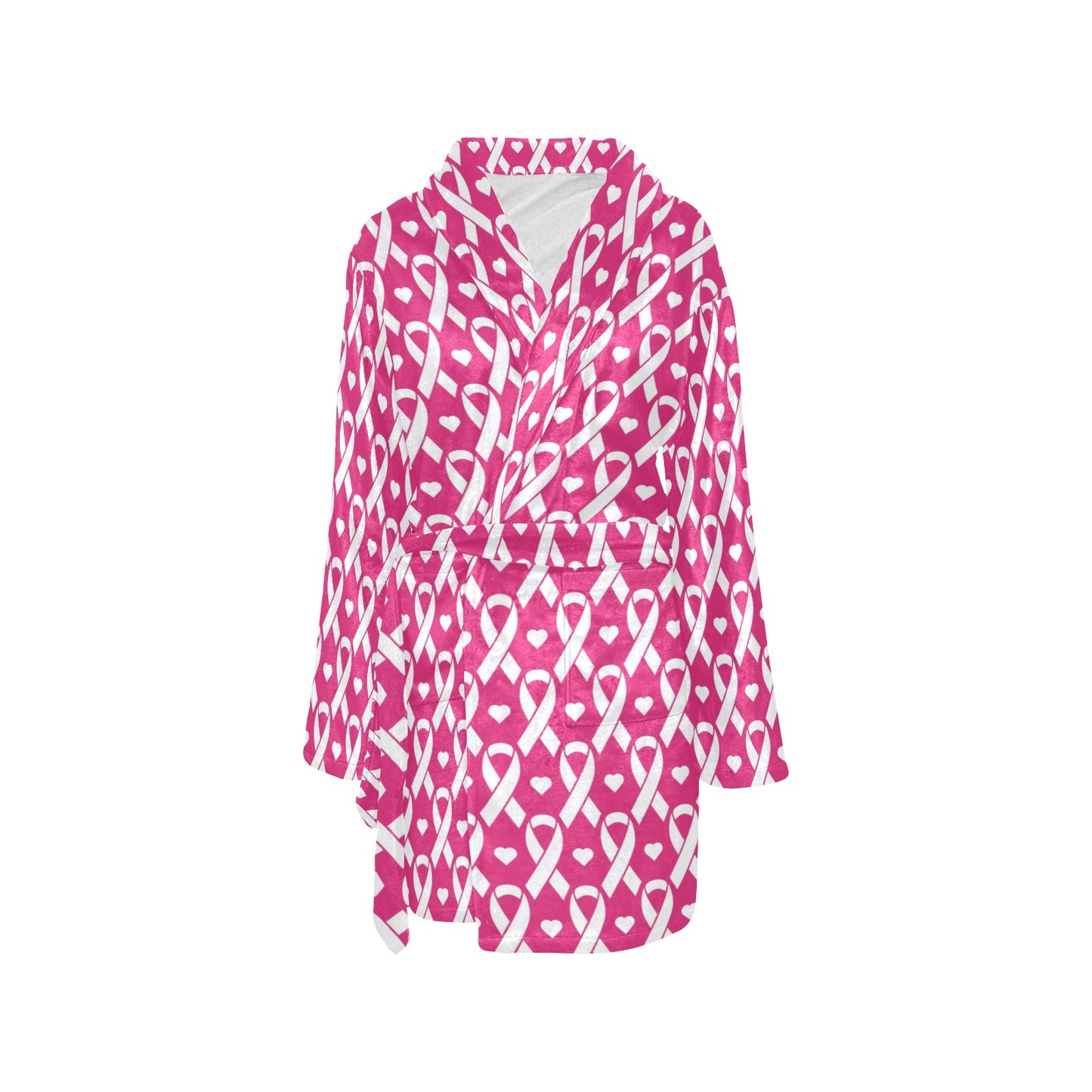 Breast cancer Pattern Print Design 05 Women's Fleece Robe