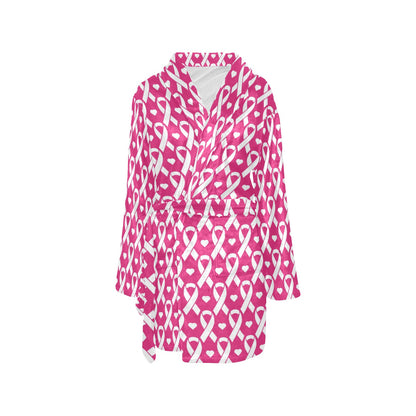 Breast cancer Pattern Print Design 05 Women's Fleece Robe