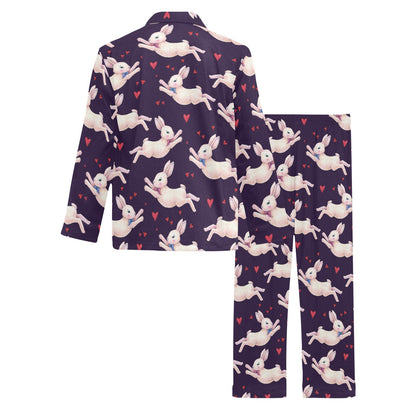Rabbit Pattern Print Design RB016 Men's Long Pajama Set