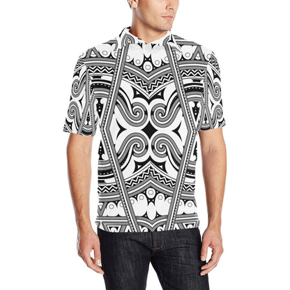 Samoan Pattern Print Design LKS302 Men Polo Shirt