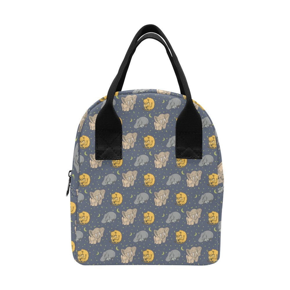 Safari Elephant Lion Print Design LKS303 Insulated Lunch Bag