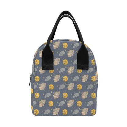 Safari Elephant Lion Print Design LKS303 Insulated Lunch Bag