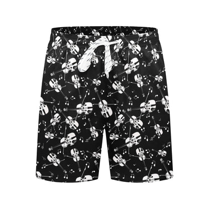 Violin Print Design LKS404 Men's Swim Trunks Beach Shorts