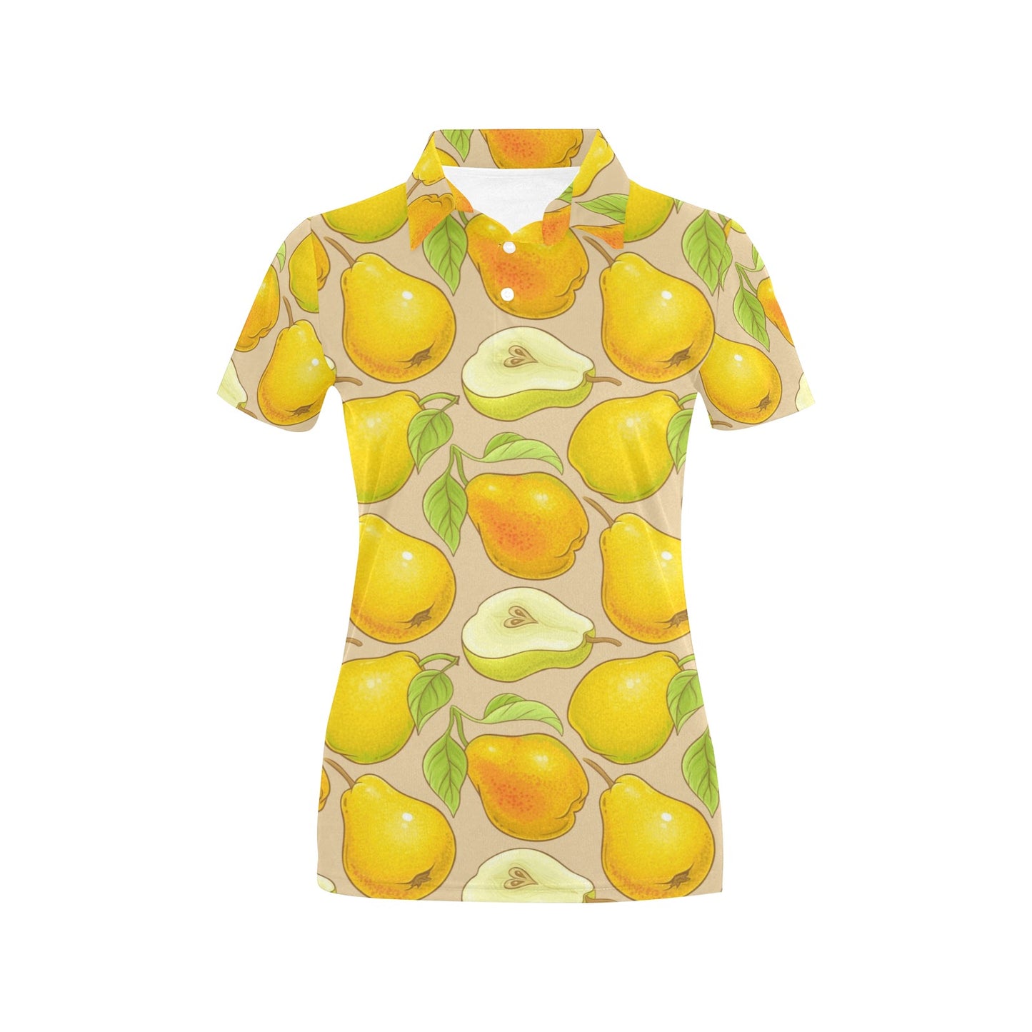 Pear Pattern Print Design PE05 Women's Polo Shirt