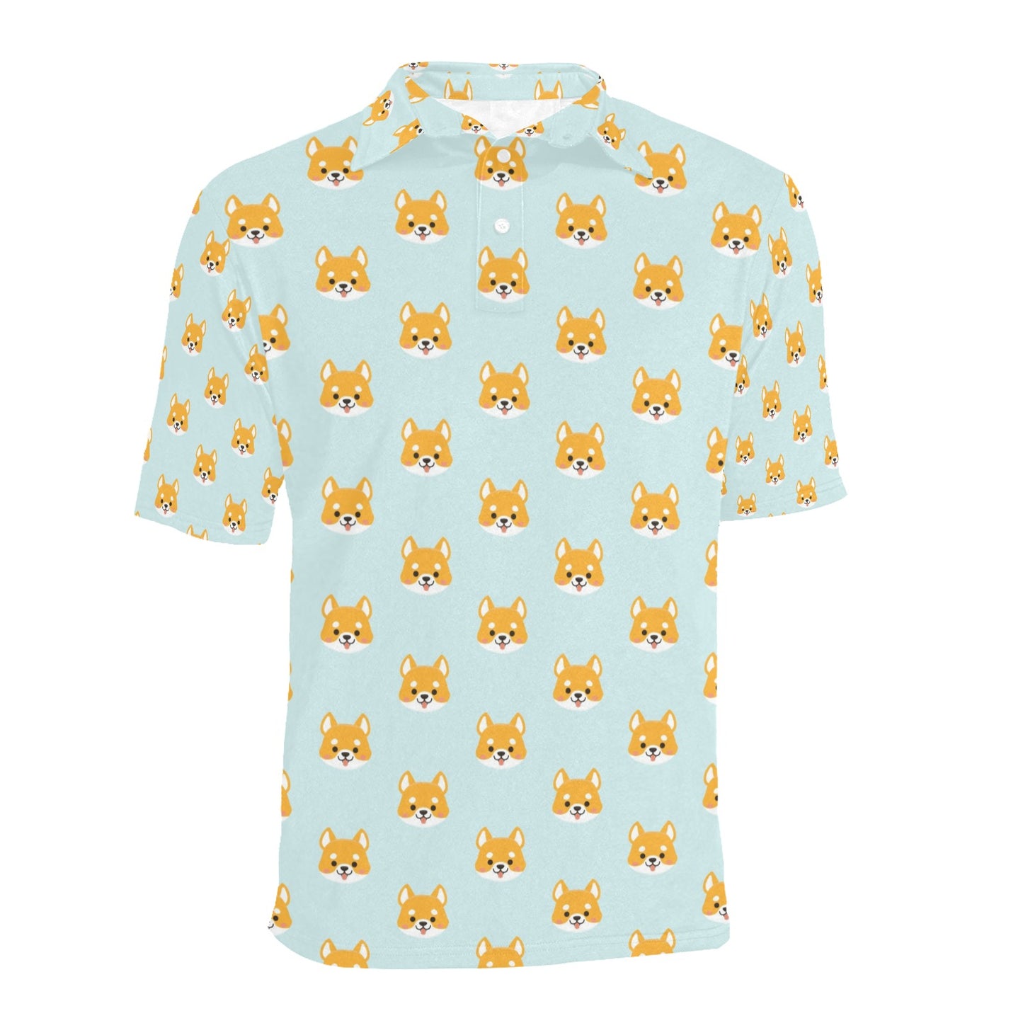 Shiba Inu Print Design LKS301 Men Polo Shirt