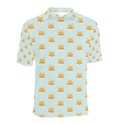 Shiba Inu Print Design LKS301 Men Polo Shirt