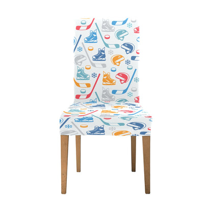 Hockey Equipment Print Design LKS301 Dining Chair Slipcover