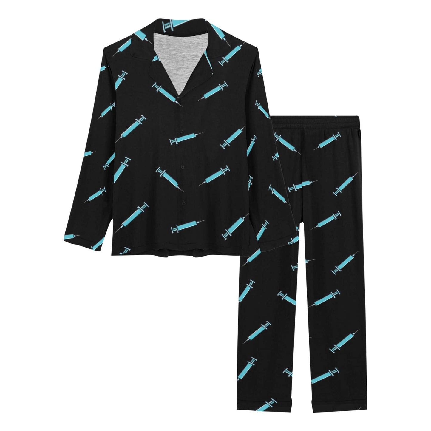 Phlebotomist Pattern Print Design A04 Women's Long Pajama Set