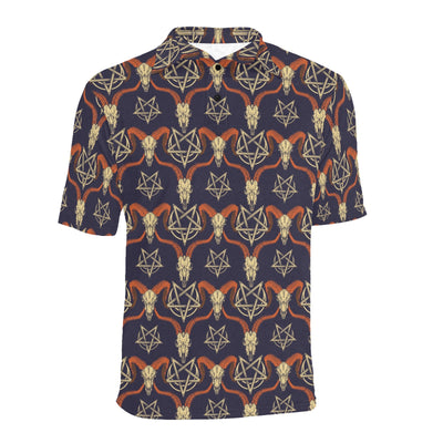 Buffalo Head Print Design LKS403 Men Polo Shirt