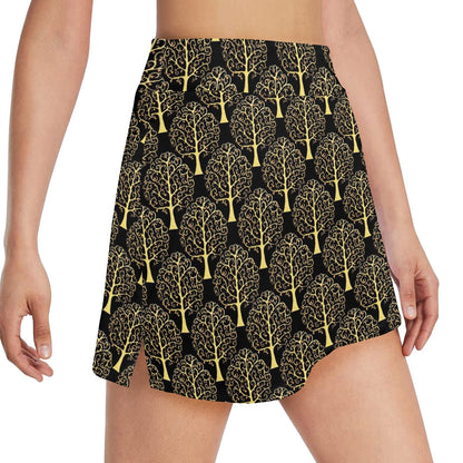 Tree Of Life Print Design LKS302 17" Golf & Pickleball Skort with Pockets