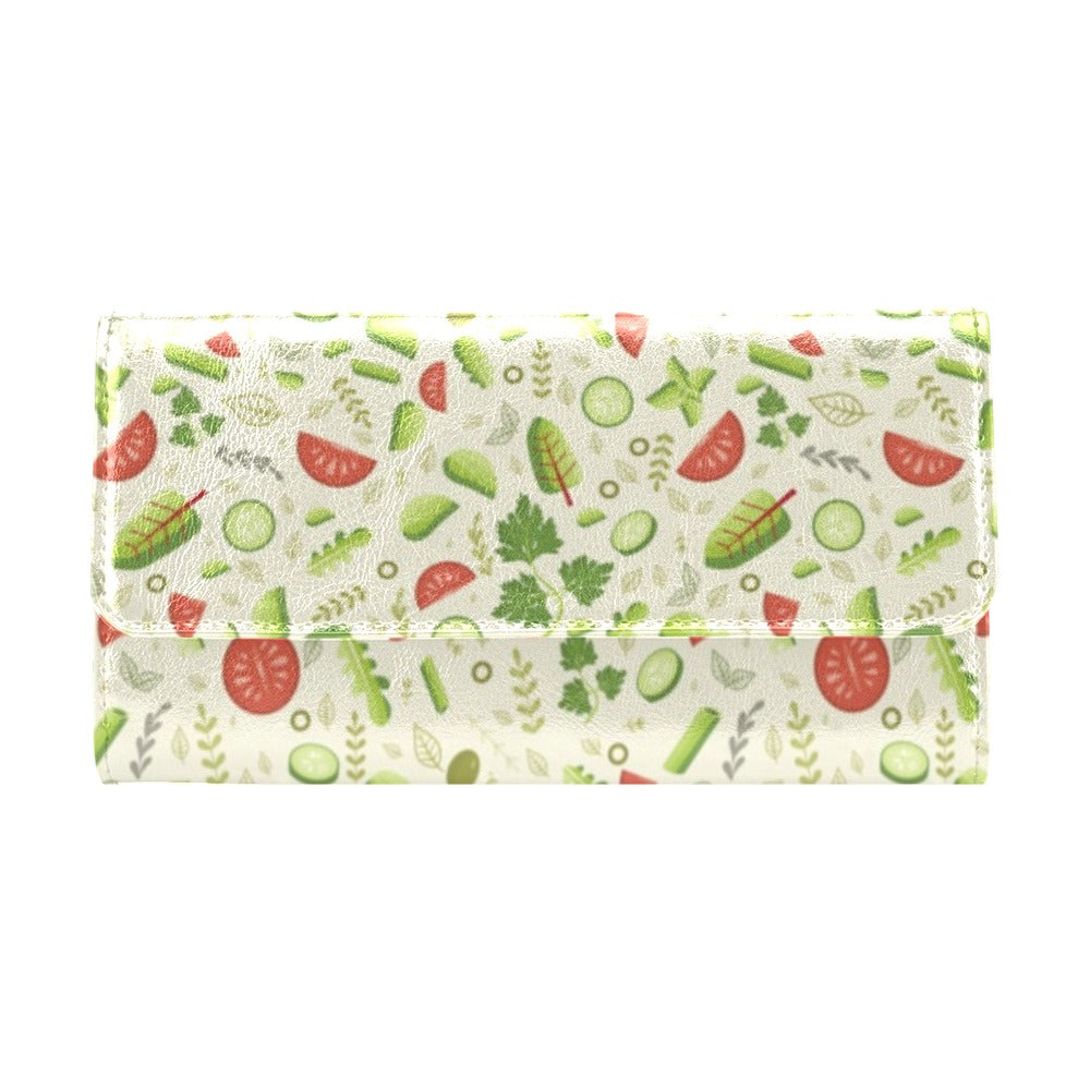 Salad Vegetable Print Design LKS302 Women's Trifold Wallet