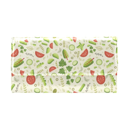 Salad Vegetable Print Design LKS302 Women's Trifold Wallet
