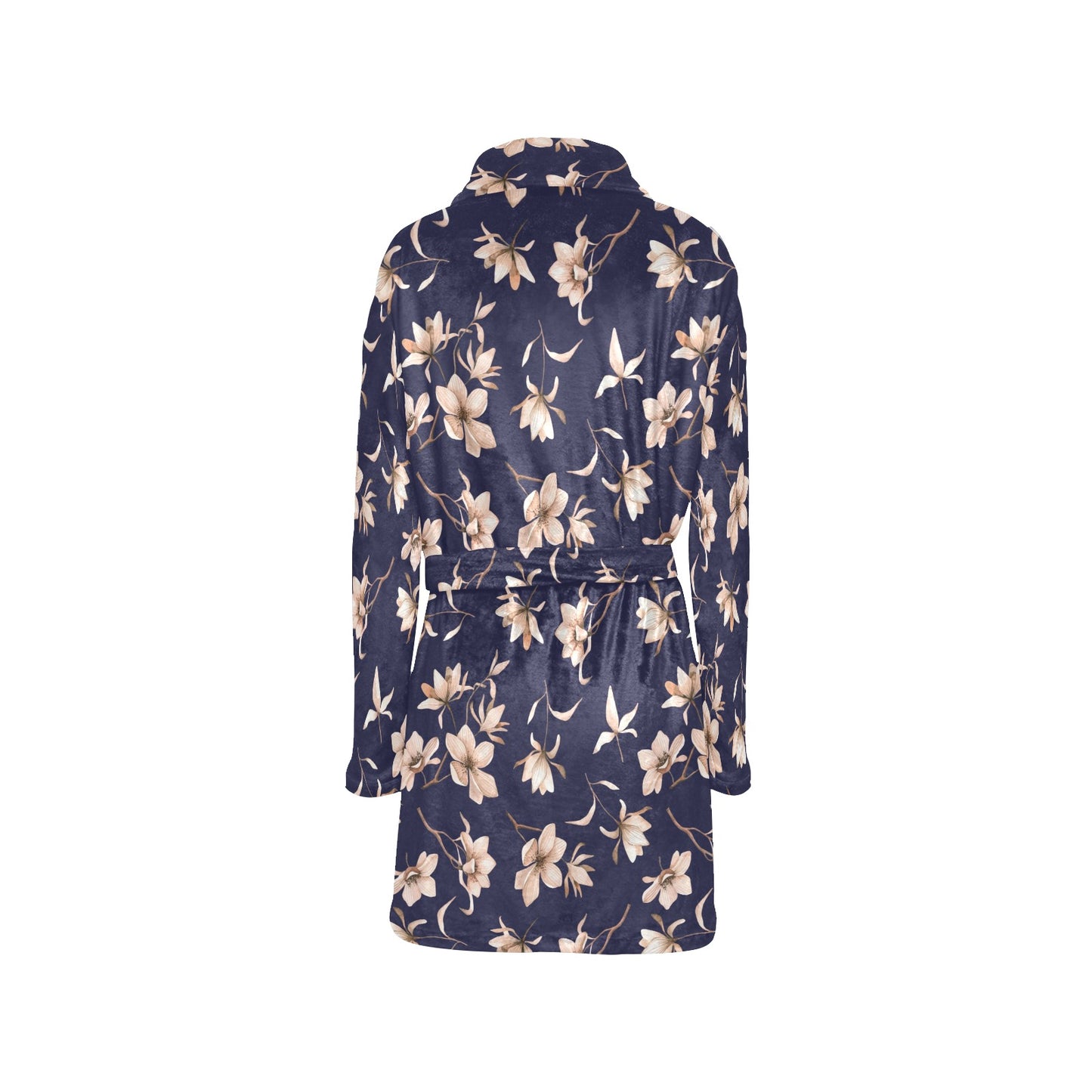 Beautiful Floral Pattern Women's Fleece Robe