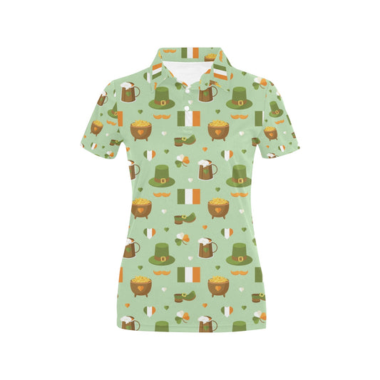 St Patricks Day Print Design LKS302 Women's Polo Shirt
