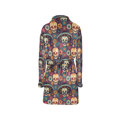 sugar skull Maxican Pattern Women's Fleece Robe