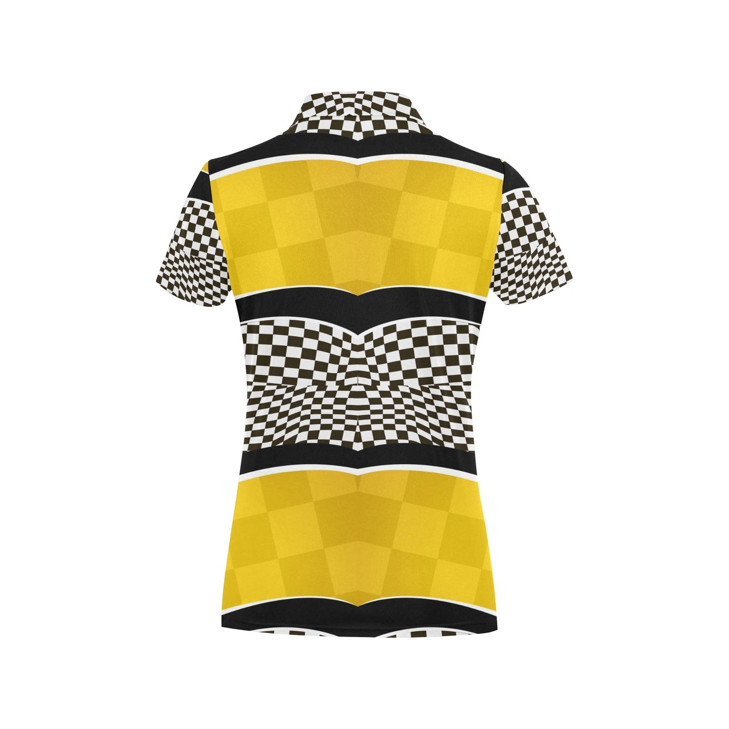 Checkered Pattern Print Design 02 Women's Polo Shirt