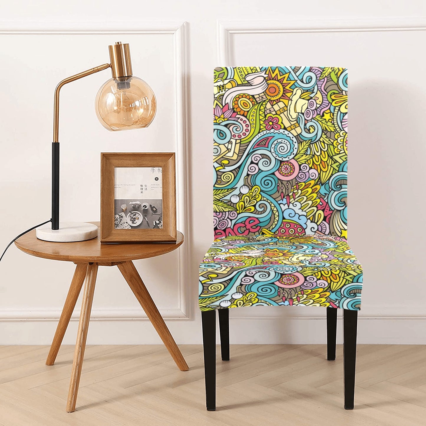 Hippie Print Design LKS301 Dining Chair Slipcover