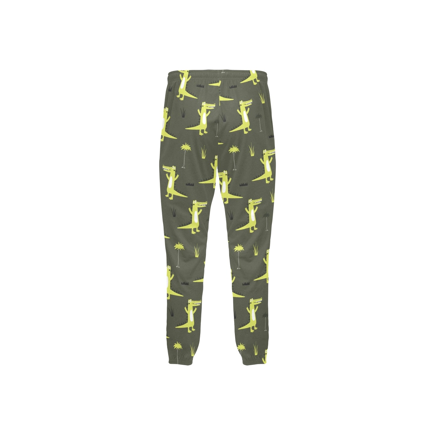 Alligator Pattern Print Design 05 Men's Jogger Pajamas Pants