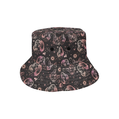 Third Eye Girl Cat Print Design LKS305 Unisex Bucket Hat
