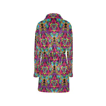 Trippy Print Design LKS303 Women's Fleece Robe