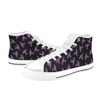 Witch Hat Print Design LKS304 Men's High Top Canvas Shoes
