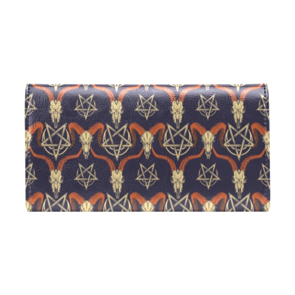 Buffalo Head Print Design LKS403 Women's Trifold Wallet