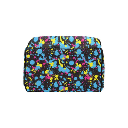 Splatter Colorful Print Design LKS301 Diaper Bag Backpack