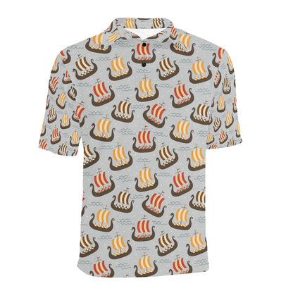 Vikings Print Design LKS308 Men Polo Shirt