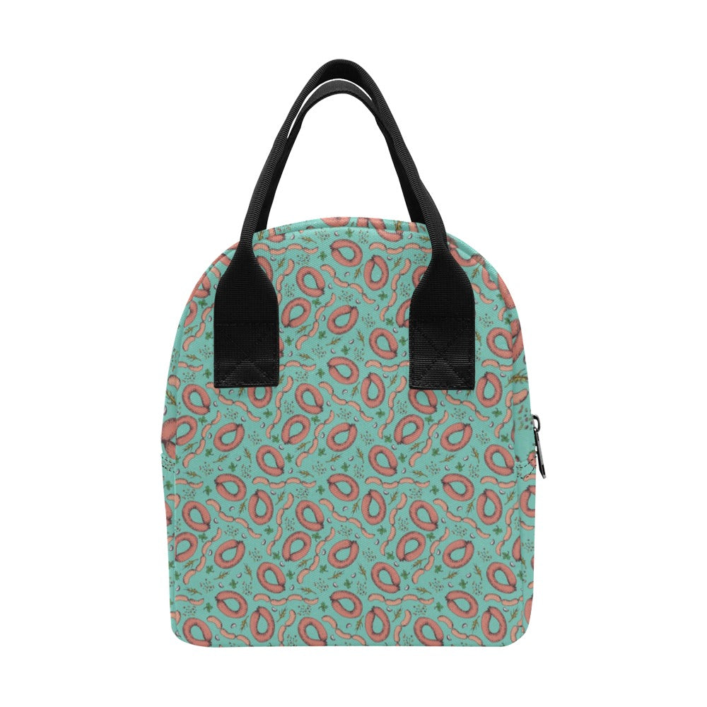 Sausage Print Design LKS303 Insulated Lunch Bag
