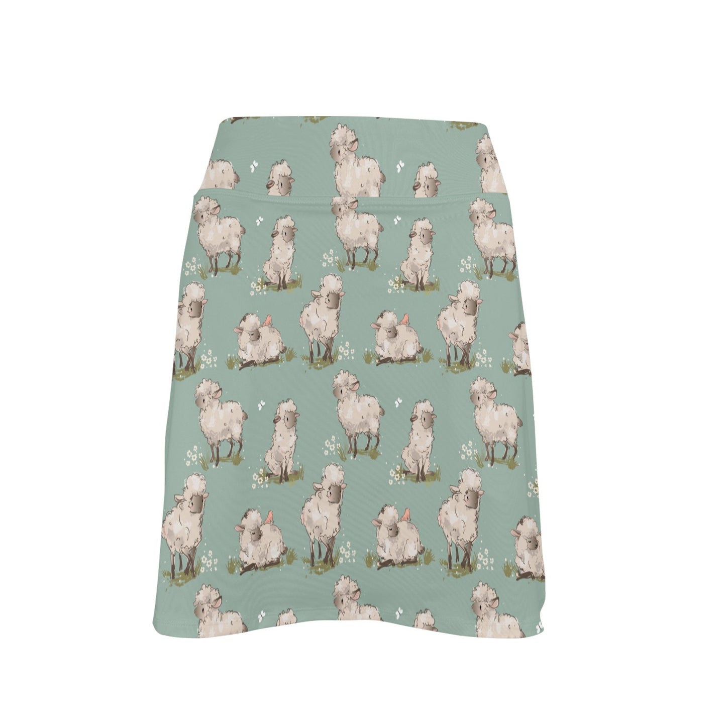 Sheep Print Design LKS405 17" Golf & Pickleball Skort with Pockets