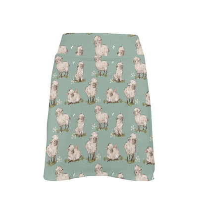 Sheep Print Design LKS405 17" Golf & Pickleball Skort with Pockets