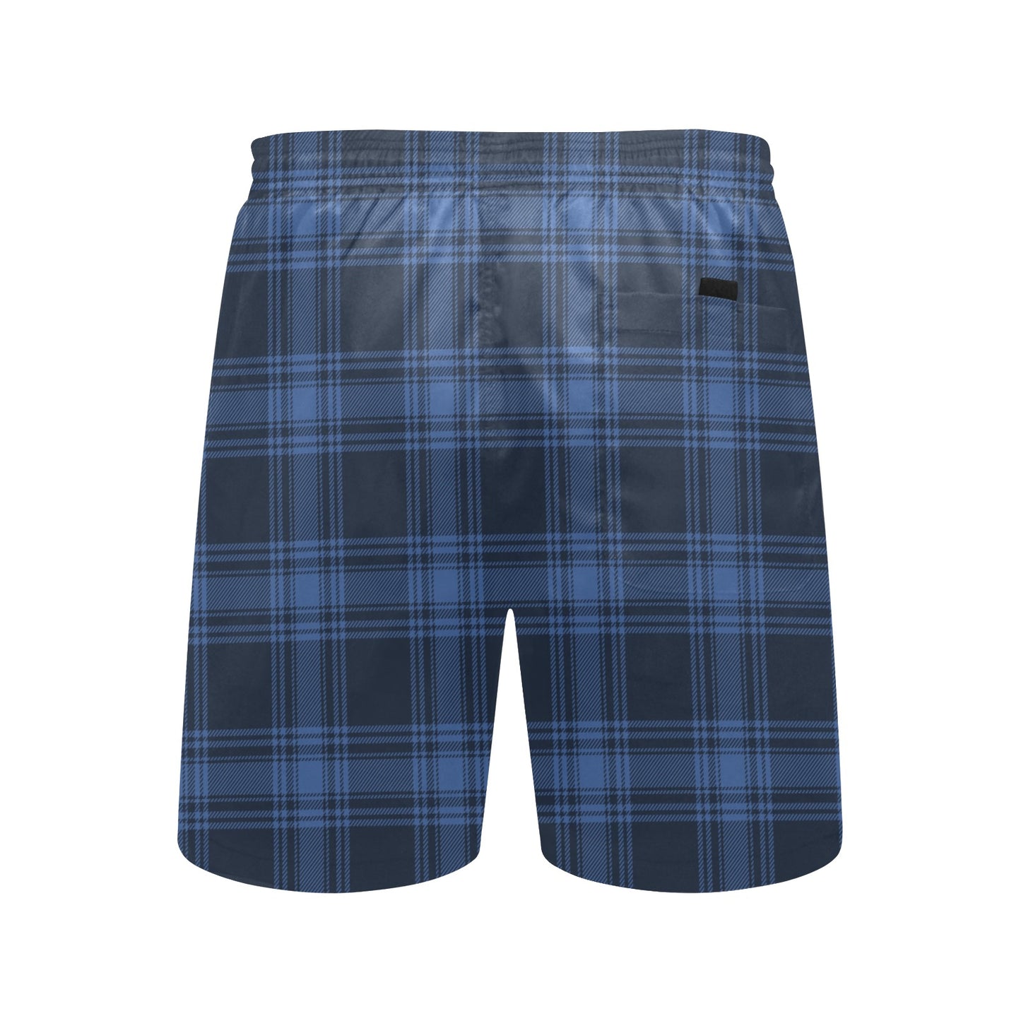 Tartan Blue Print Design LKS304 Men's Swim Trunks Beach Shorts