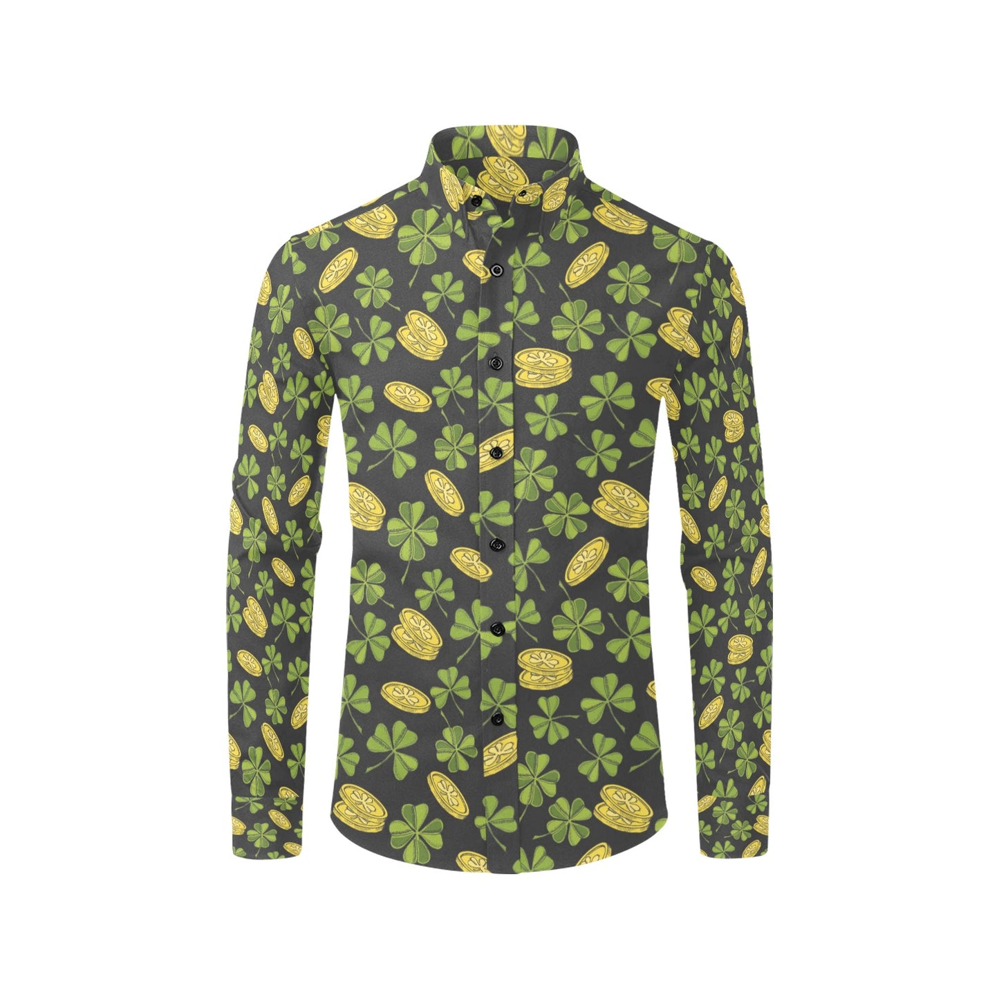 St Patricks Day Print Design LKS305 Men's Long Sleeve Dress Shirt