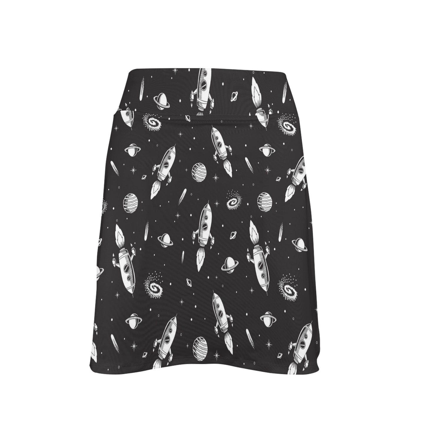 Space Rocket Print Design LKS303 17" Golf & Pickleball Skort with Pockets