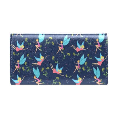 Fairy with flower Print Pattern Women's Trifold Wallet