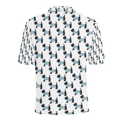 Scottish Terriers Print Design LKS3012 Men Polo Shirt