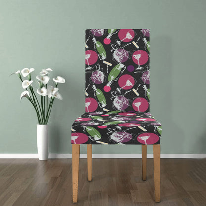 Wine Print Design LKS307 Dining Chair Slipcover