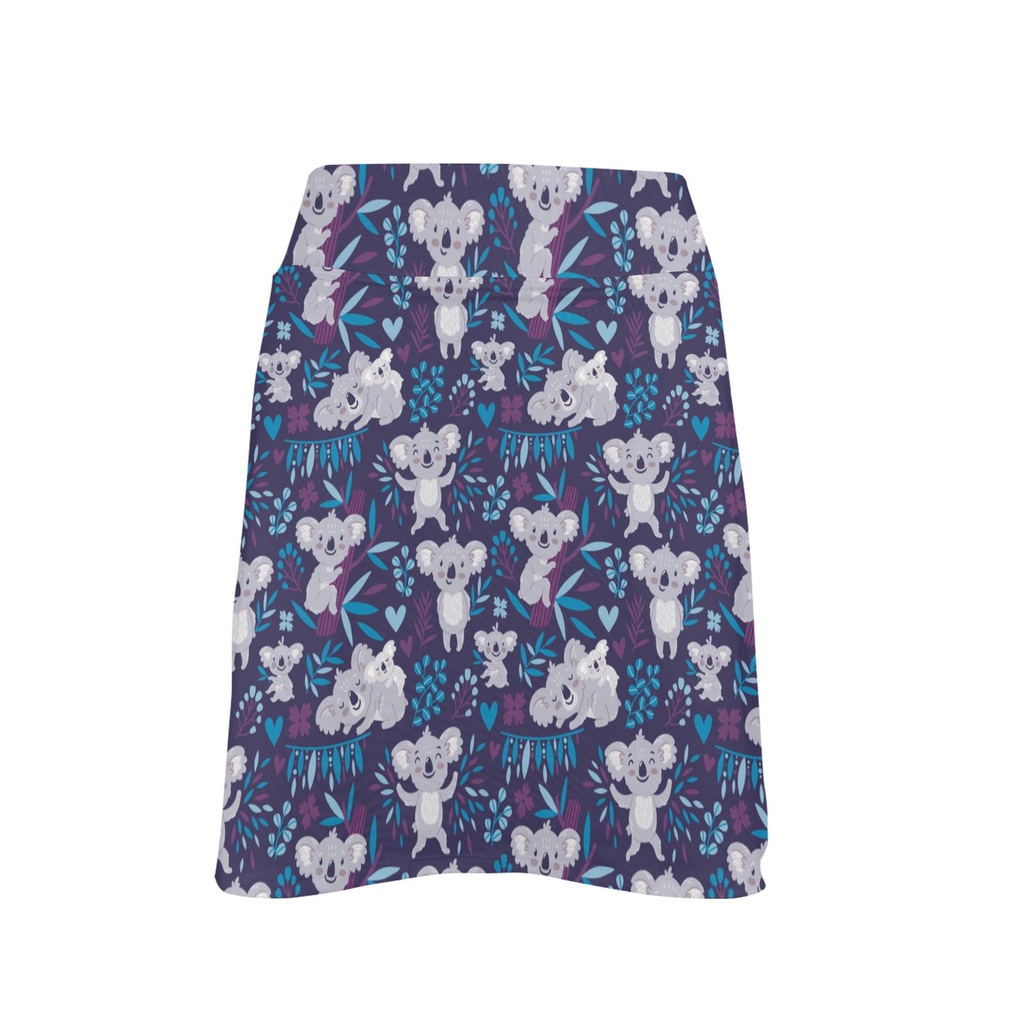 Koala Cute Themed Design Print 17" Golf & Pickleball Skort with Pockets