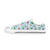 Santa Themed Print Design LKS301 Women's White Low Top Shoes