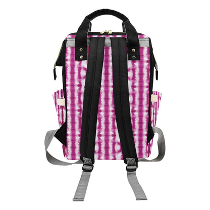 Tie Dye Dark Pink Print Design LKS303 Diaper Bag Backpack