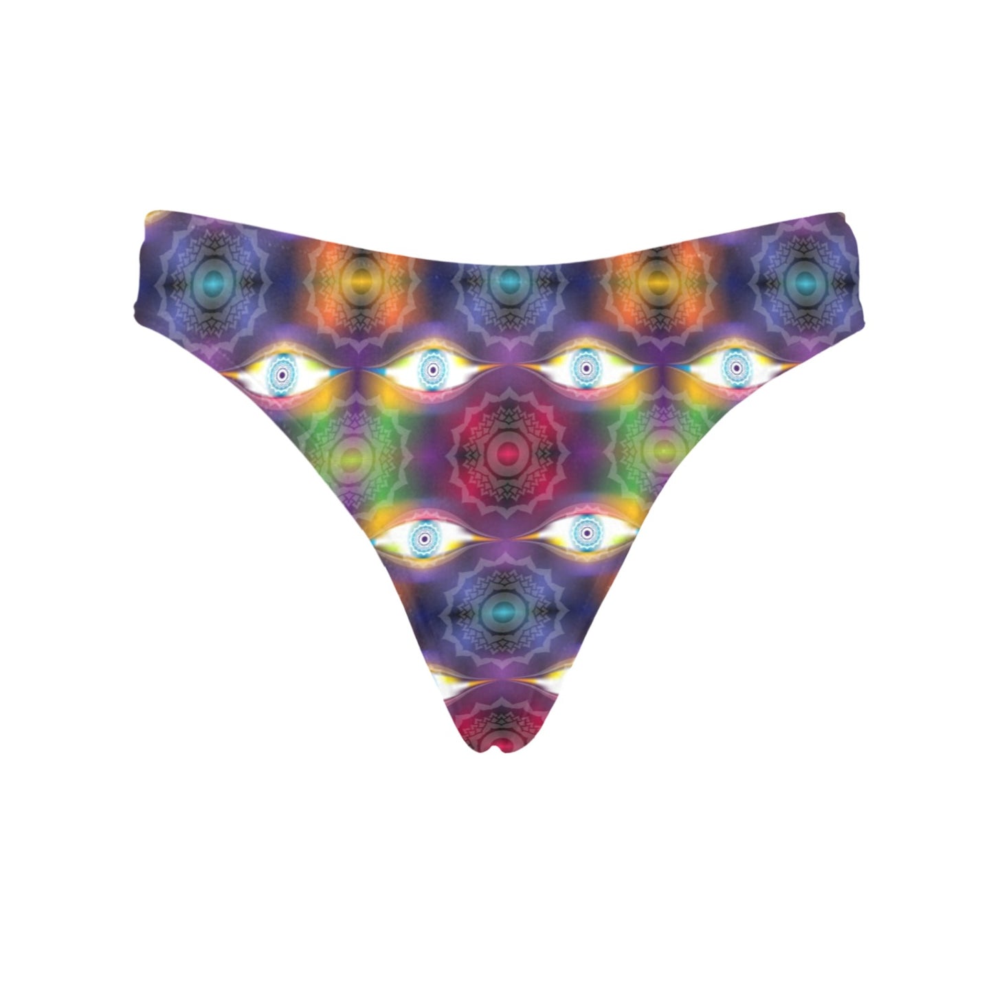 Chakra Eye Print Pattern Women's Thongs